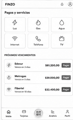 Wireframe 6 — Pagos y servicios