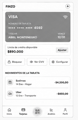 Wireframe 7 — Mis tarjetas