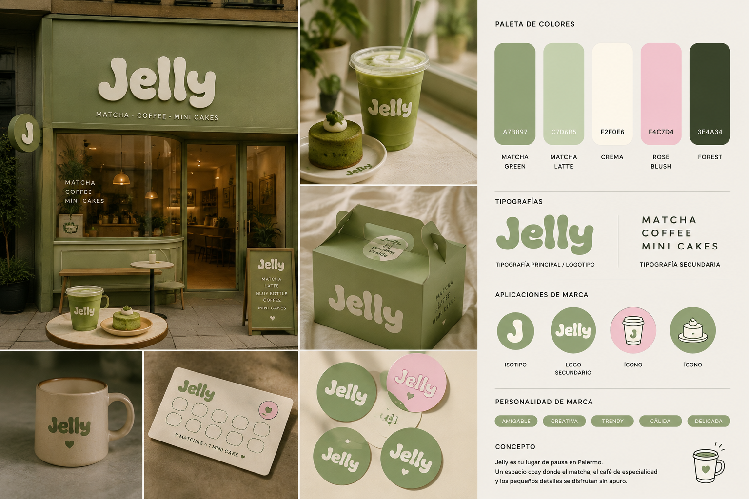 Jelly Matcha Cafetería — brand system
